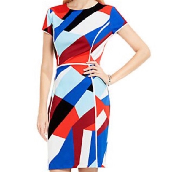 Vince Camuto Marina Blocks Sheath Dress - Picture 1 of 6